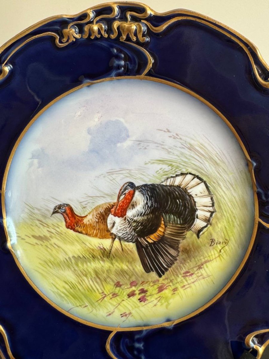 Porcelaine Française Peinte à La Main Par Jean-pouyat Limoges-photo-4