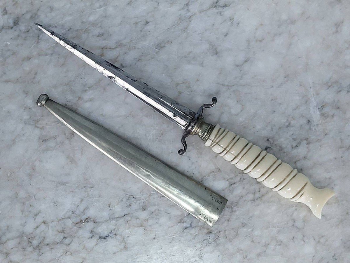 Romantic Dagger, Twisted Ivory Handle.