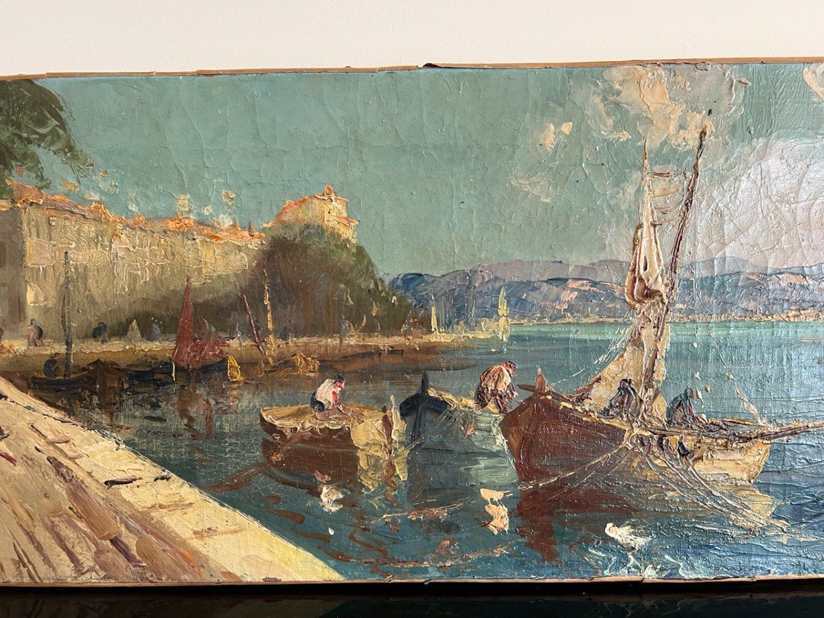 Tableau Marine, huile sur toile.-photo-4