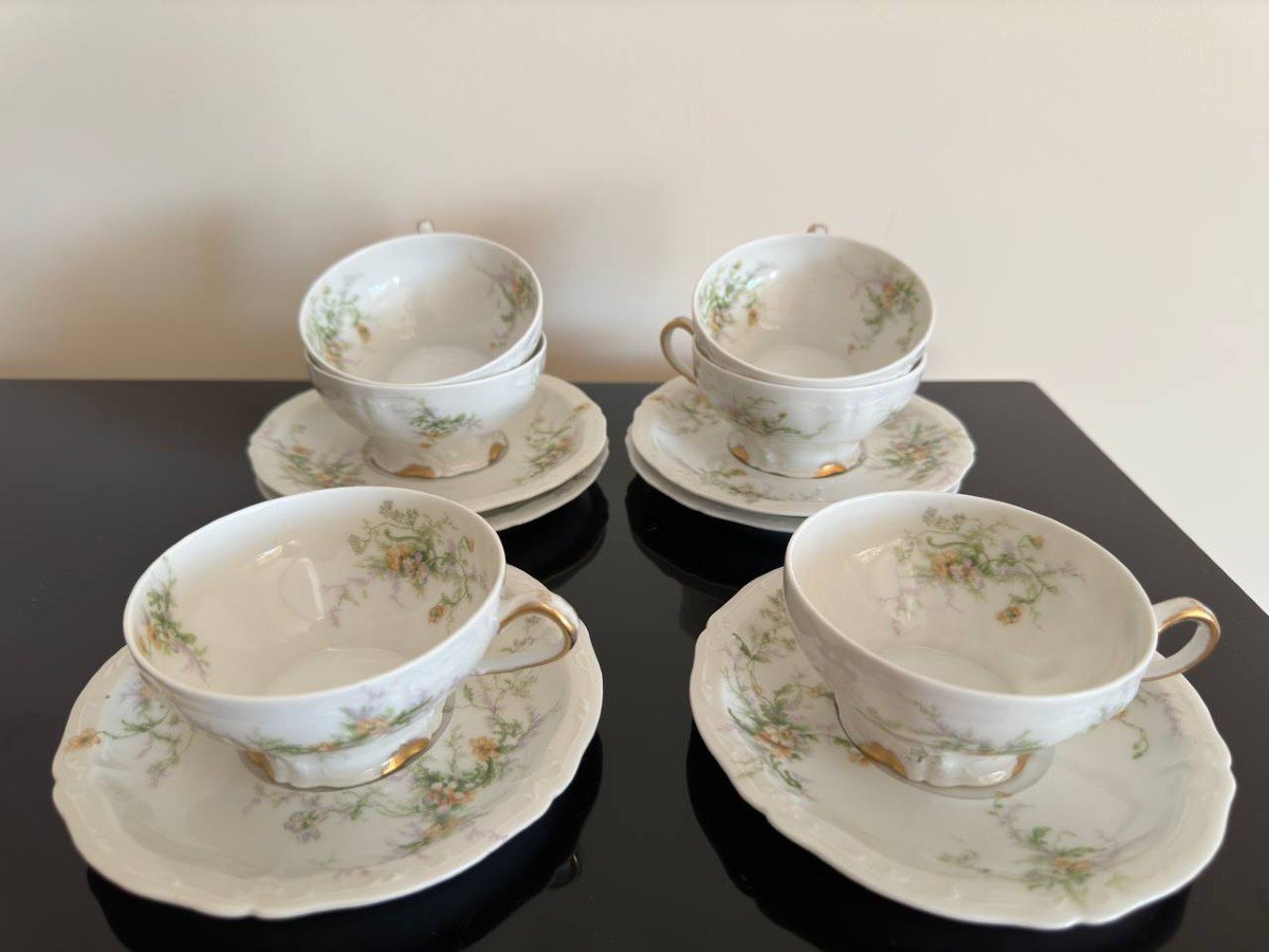 Theodore Haviland Limoges Service A Thé , Café En Porcelaine-photo-3