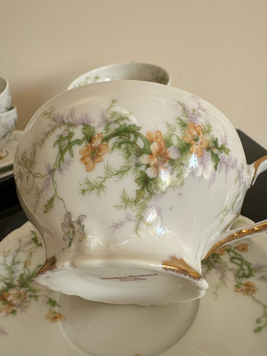 Theodore Haviland Limoges Service A Thé , Café En Porcelaine-photo-1