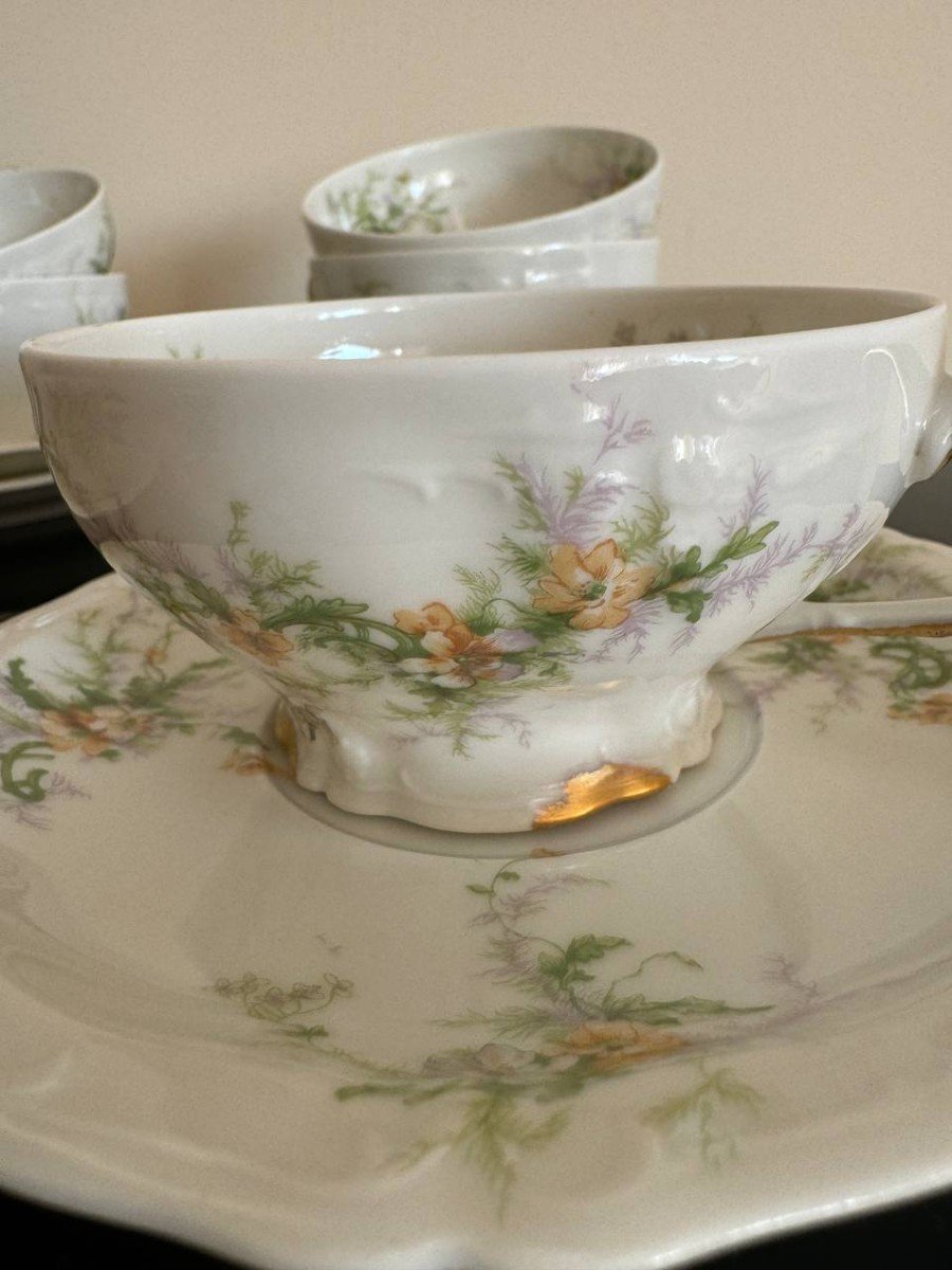 Theodore Haviland Limoges Service A Thé , Café En Porcelaine-photo-2