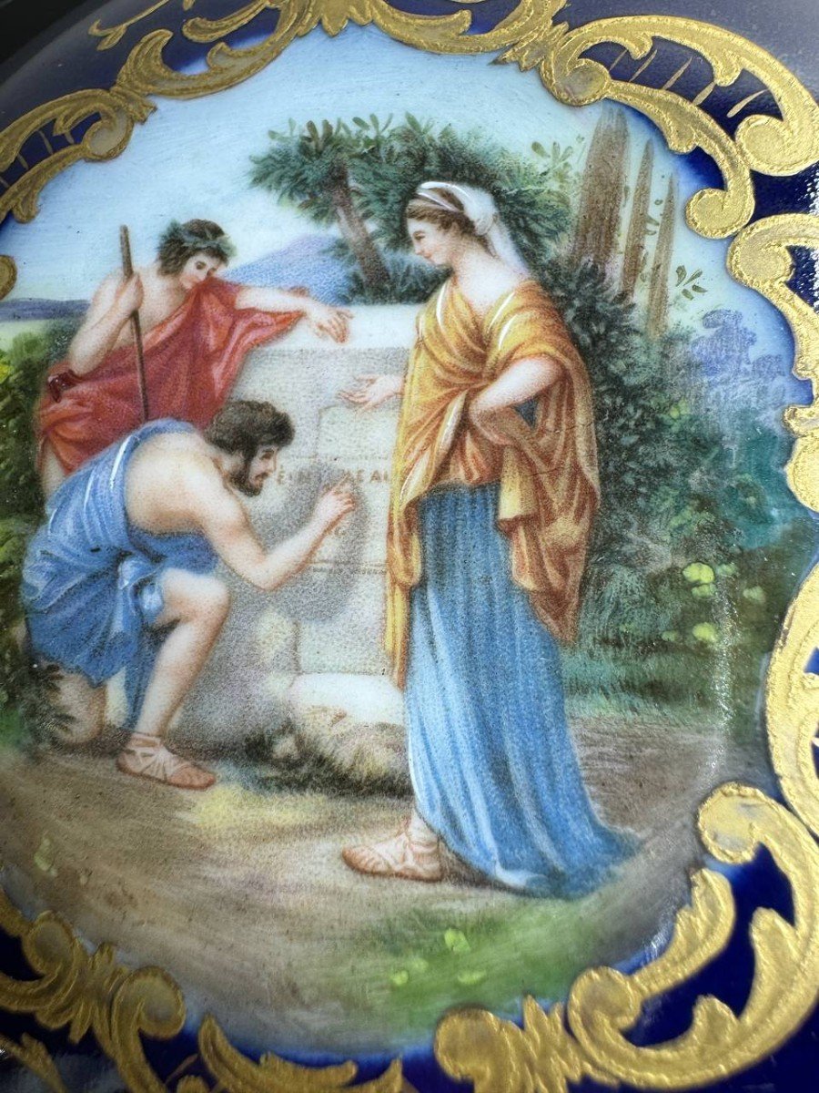 Austrian Vienna Porcelain Box Decorated With Neoclassical Scenes.-photo-8