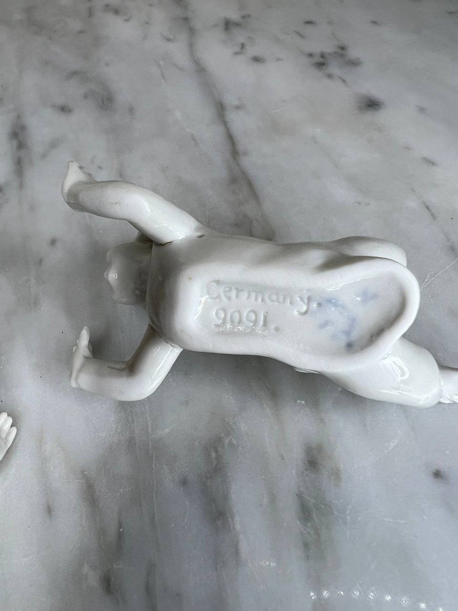 Capodimonte Sujets En Porcelaine Enfants Puttis-photo-1