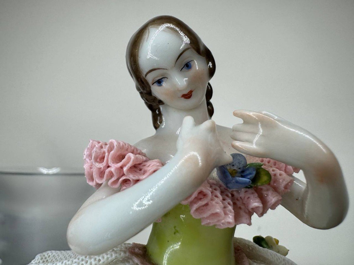Volkstedt German Lace Ballerina Figurine-photo-2