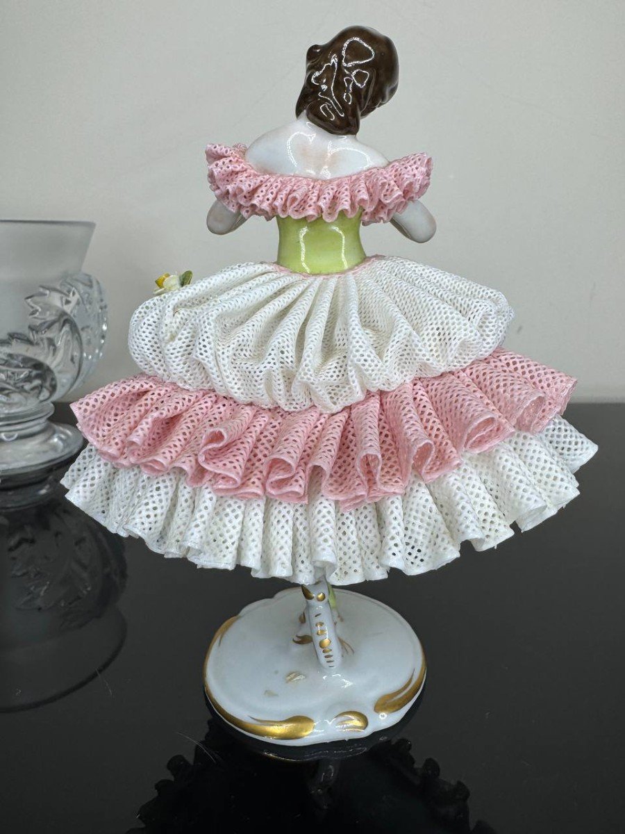 Volkstedt German Lace Ballerina Figurine-photo-5