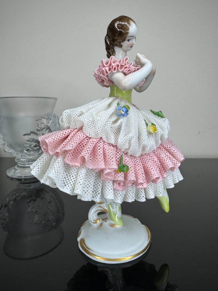 Volkstedt German Lace Ballerina Figurine-photo-6