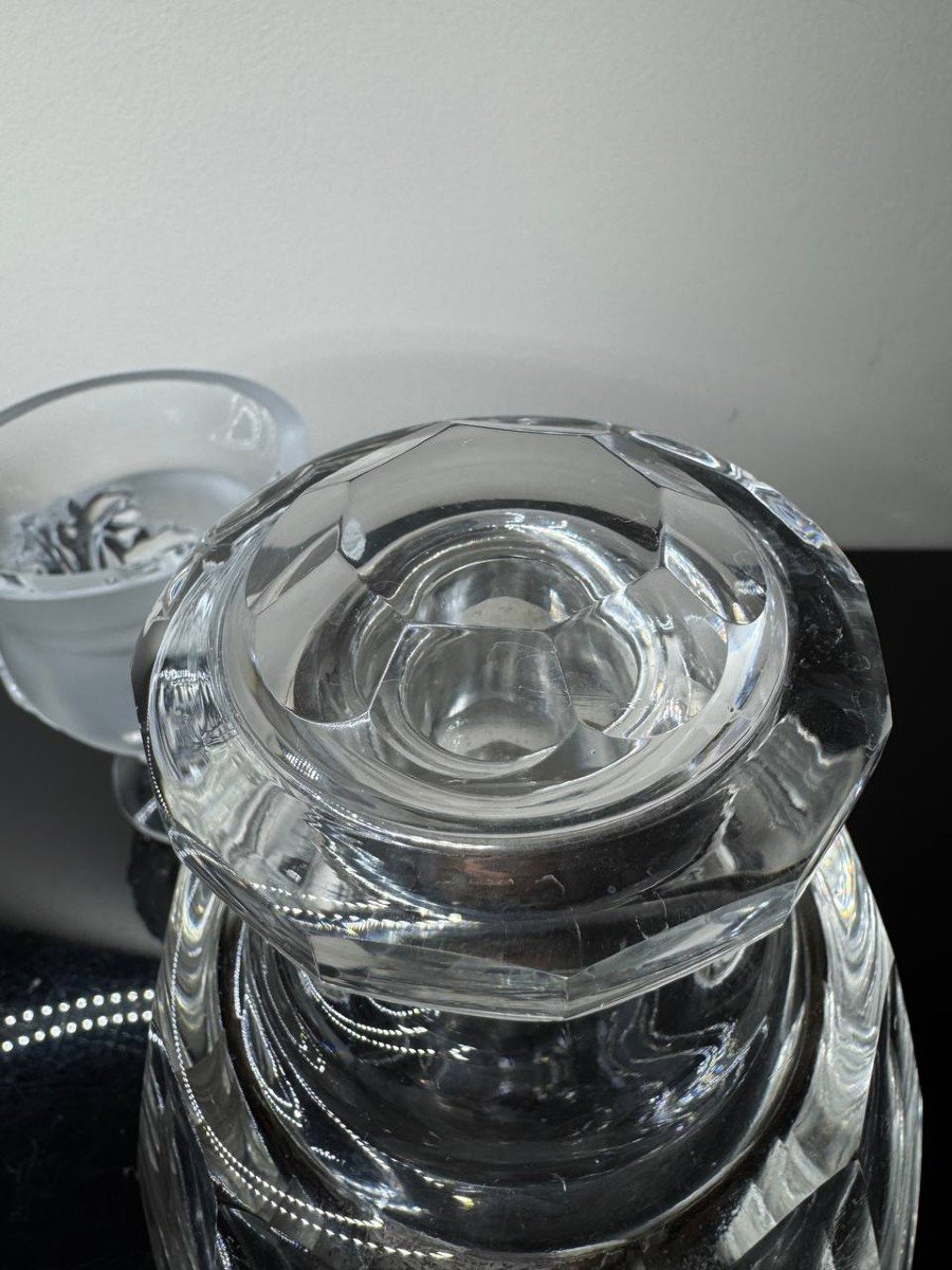 Flacon En Cristal Taillé « Baccarat » Epoque XIXème-photo-3