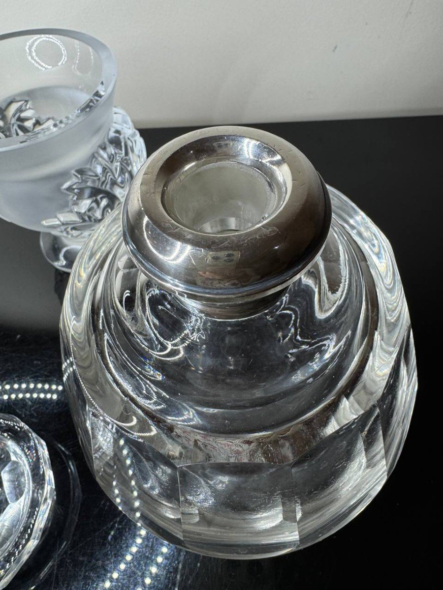 Flacon En Cristal Taillé « Baccarat » Epoque XIXème-photo-7