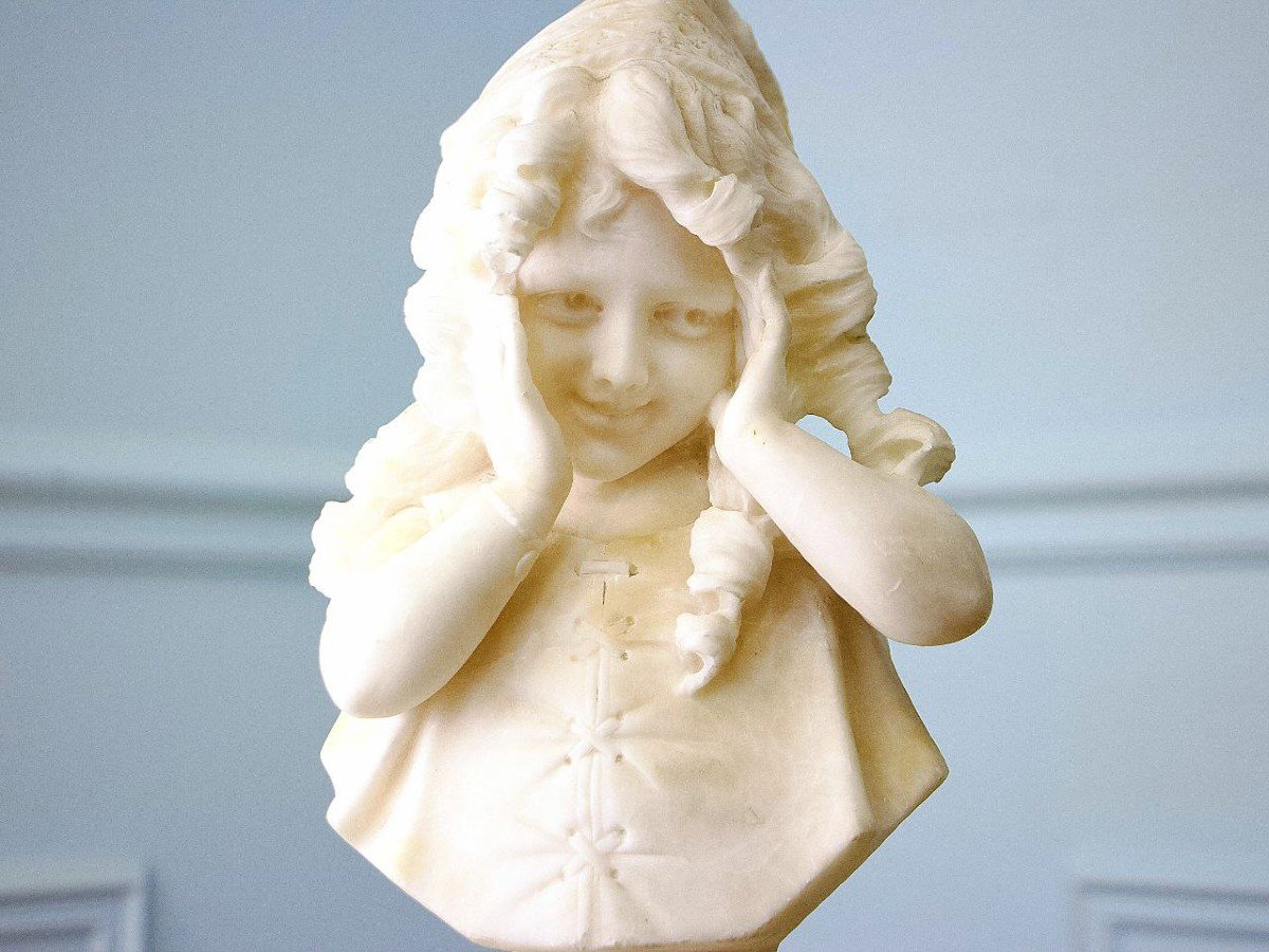 Buste d'Une Fille, D’après Antonio Frilli (italien, 1860–1902)-photo-3