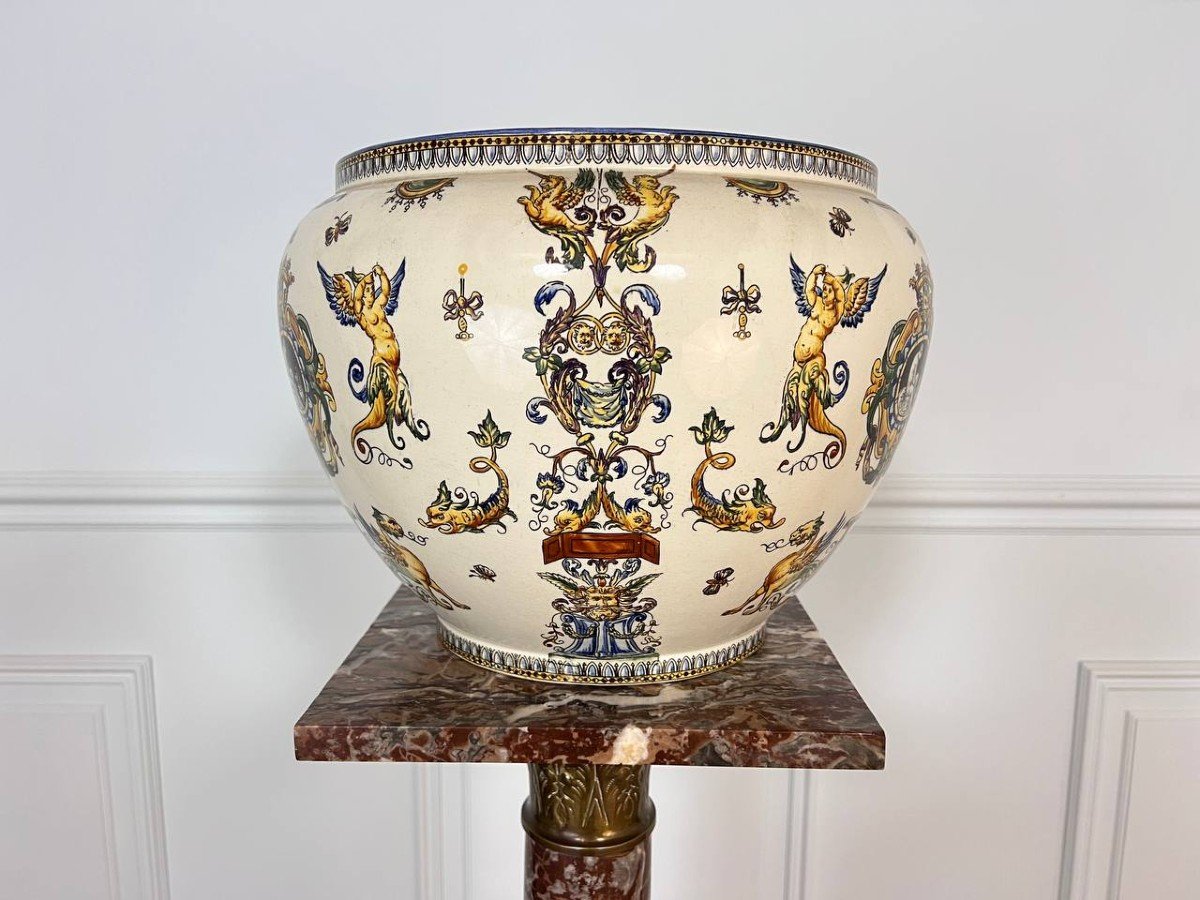 Cache-pot , Vase En Faïence De Gien-photo-4