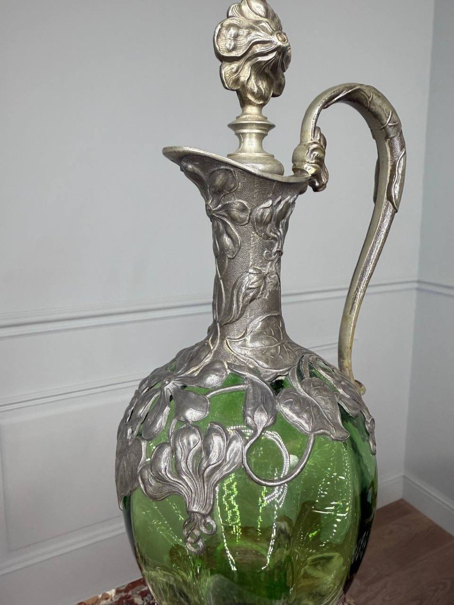Aiguière Art Nouveau Signée Sous La Base-photo-3