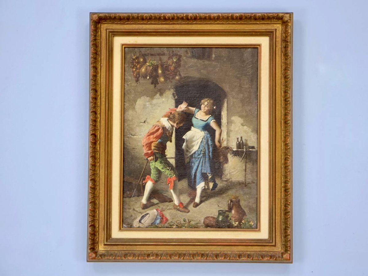 Oil On Canvas, Italy, After Giuseppe Guzzardi.-photo-2