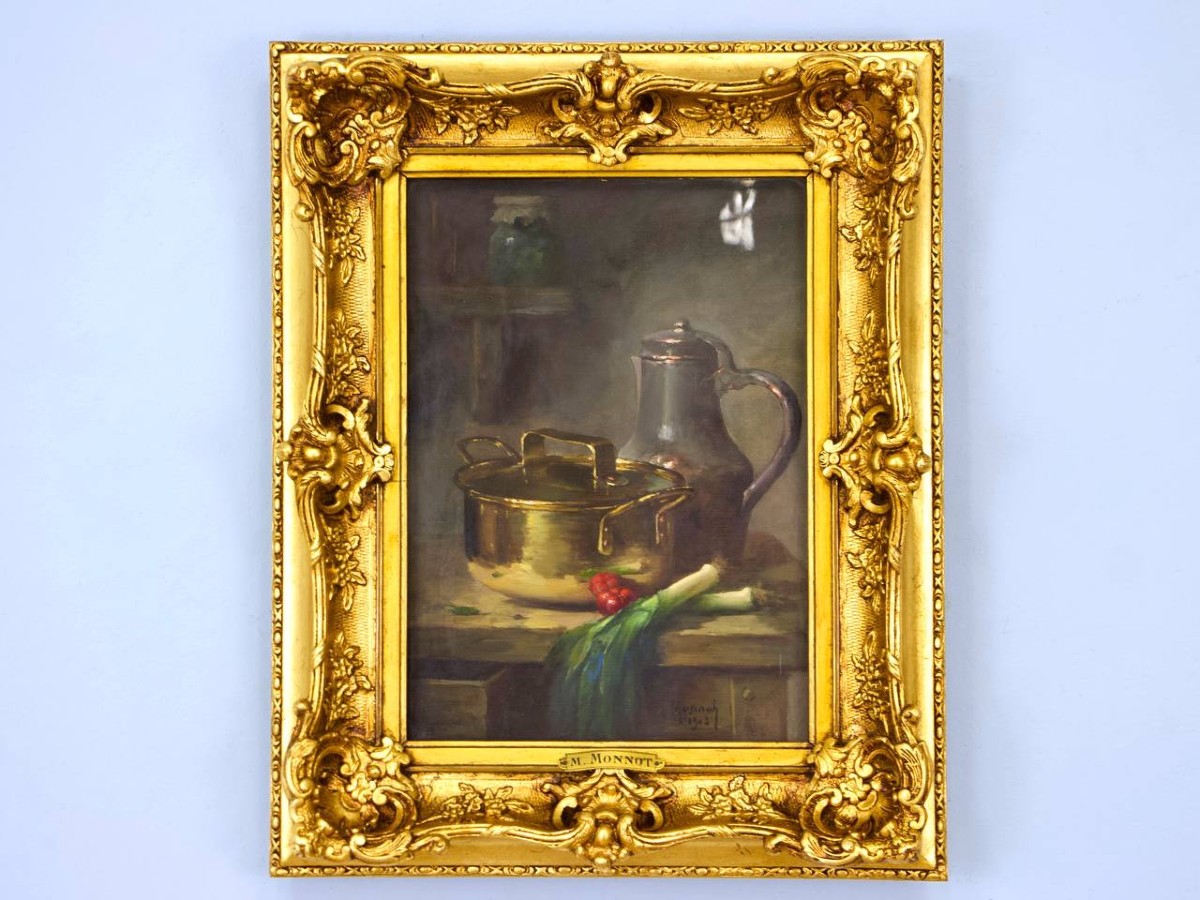 Maurice Louis Monnot (1869-1937) Still Life Oil On Canvas  