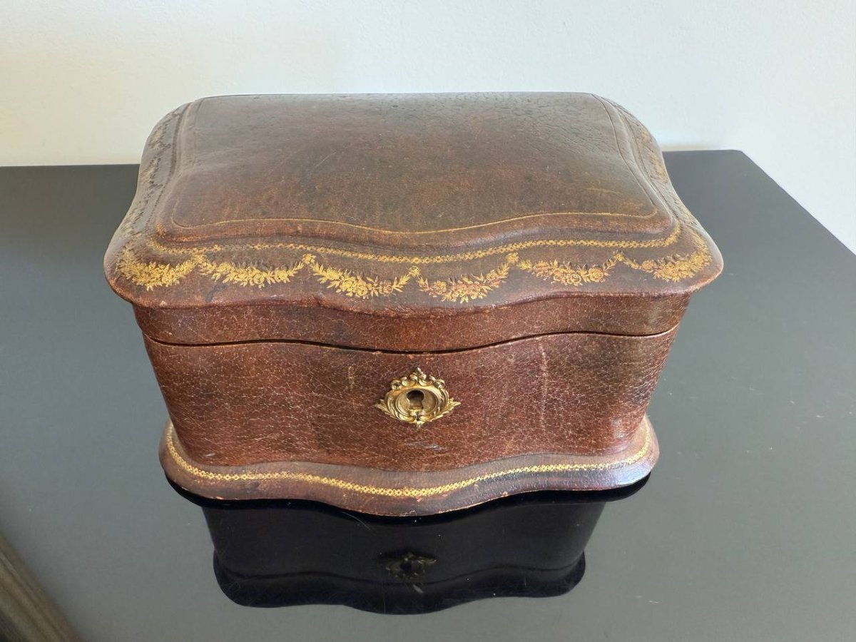 Ancien coffret Napoléon III, boite à bijoux.-photo-3