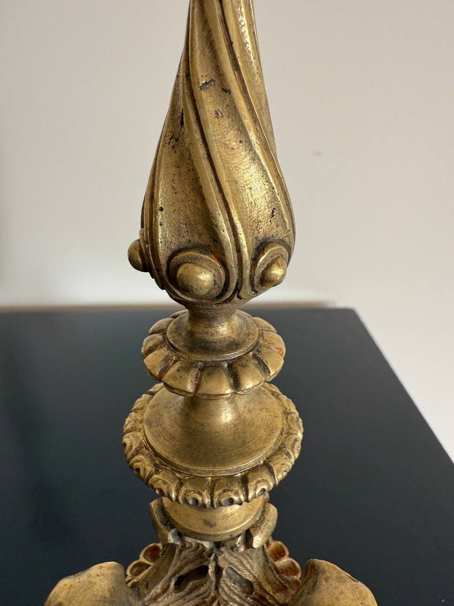 BOUGEOIRS en BRONZE PIEDS GARGOUILLES ou CHIENS de FÔ (lions gardiens impériaux chinois)-photo-8