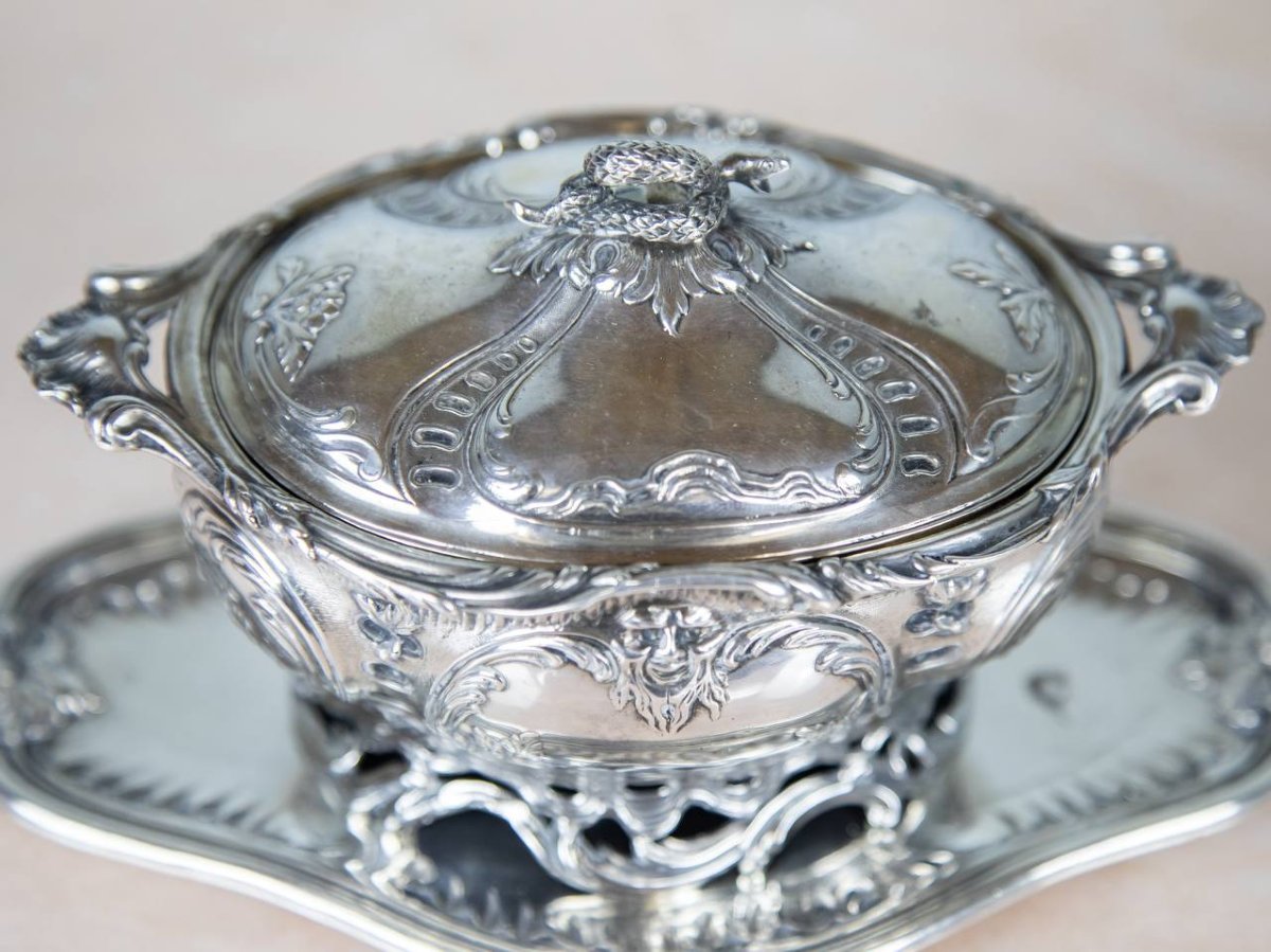 Sugar Bowl, Candy Bowl, Solid Silver, Maison Cardeilhac – Master Silversmith-photo-4