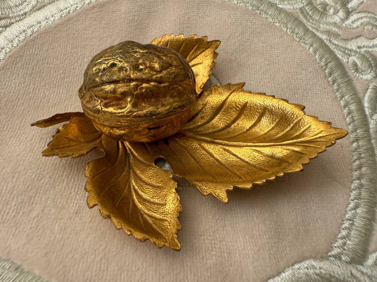 Presse Papier De Bureau En Bronze en forme de Noix-photo-4