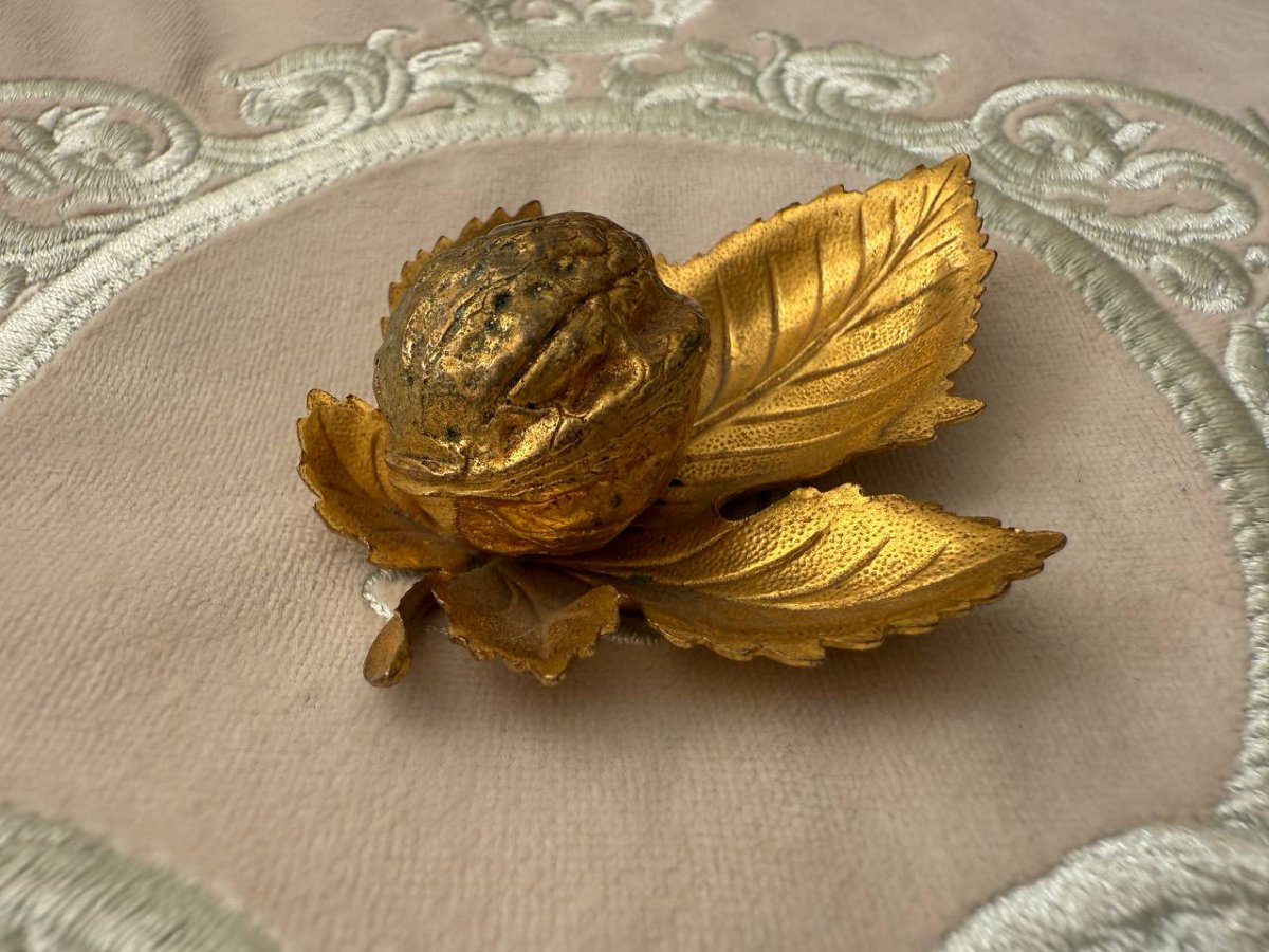 Presse Papier De Bureau En Bronze en forme de Noix-photo-2