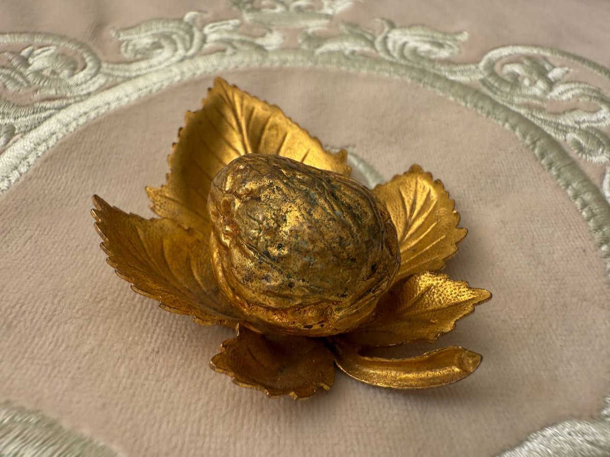 Presse Papier De Bureau En Bronze en forme de Noix-photo-3