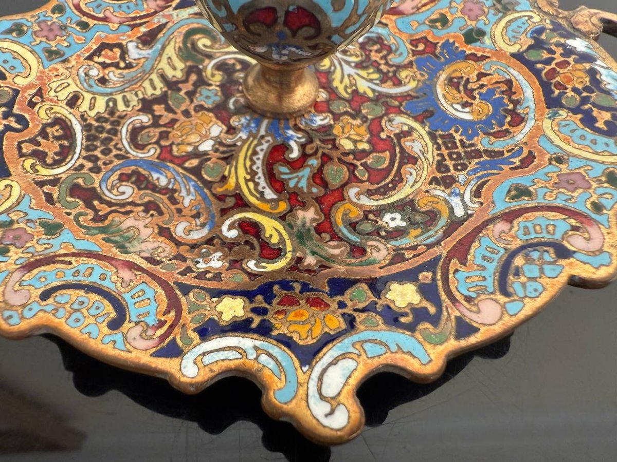 Cloisonné Bronze Inkwell And Letter Opener-photo-1