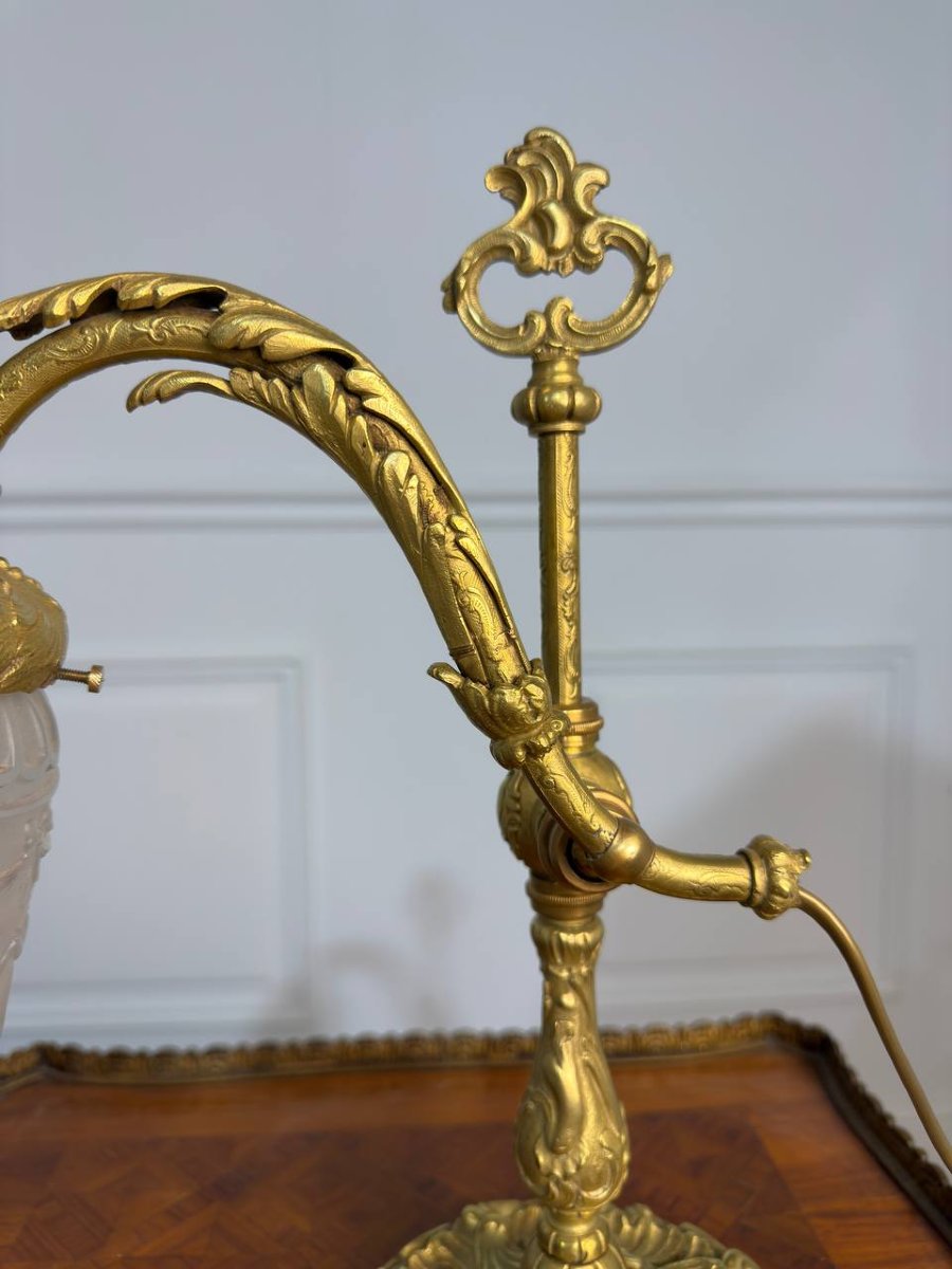 Bronze And Brass Desk Or Mood Lamp-photo-2