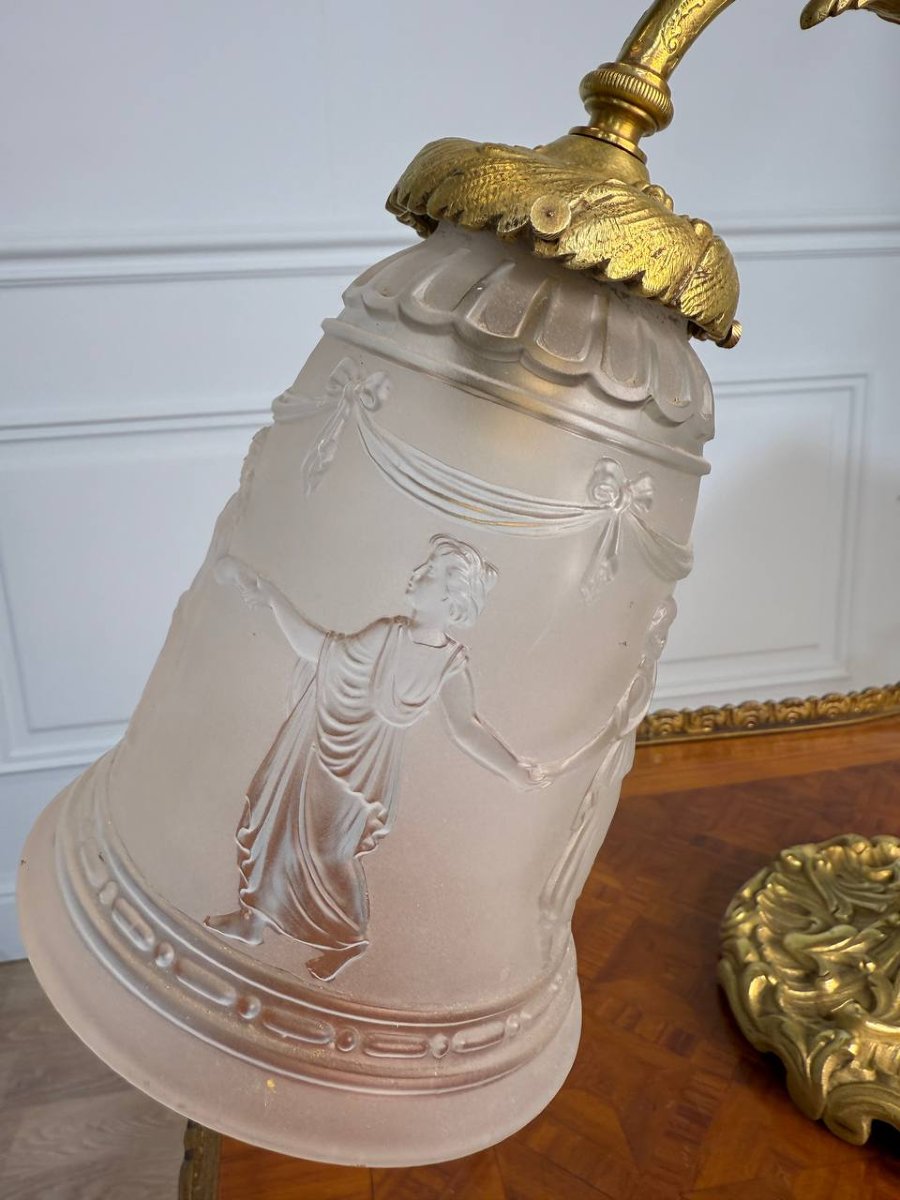 Bronze And Brass Desk Or Mood Lamp-photo-3
