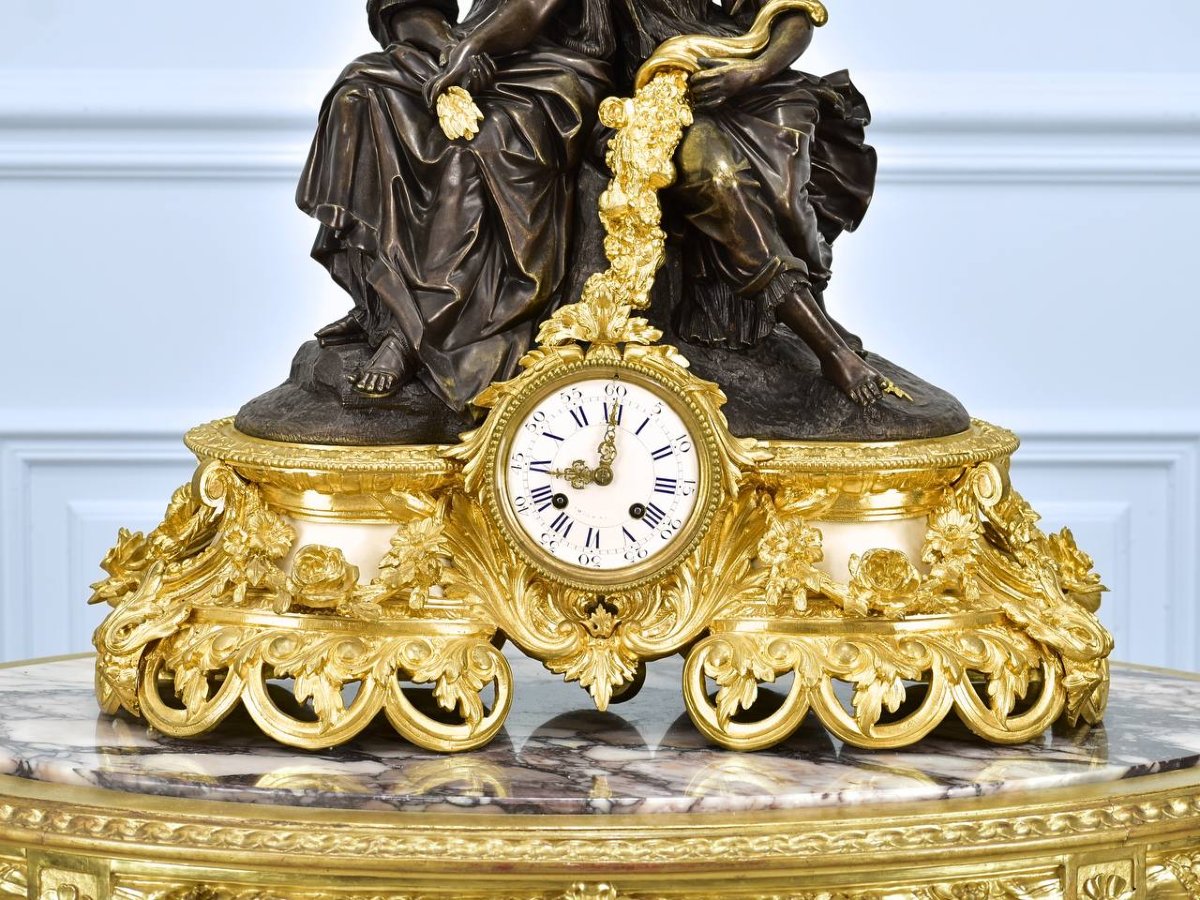 Clock With The Subject, “allegory Of Prosperity”-photo-3
