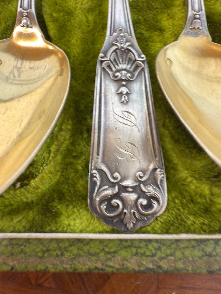 Cuillères à thé argent et vermeil-photo-6