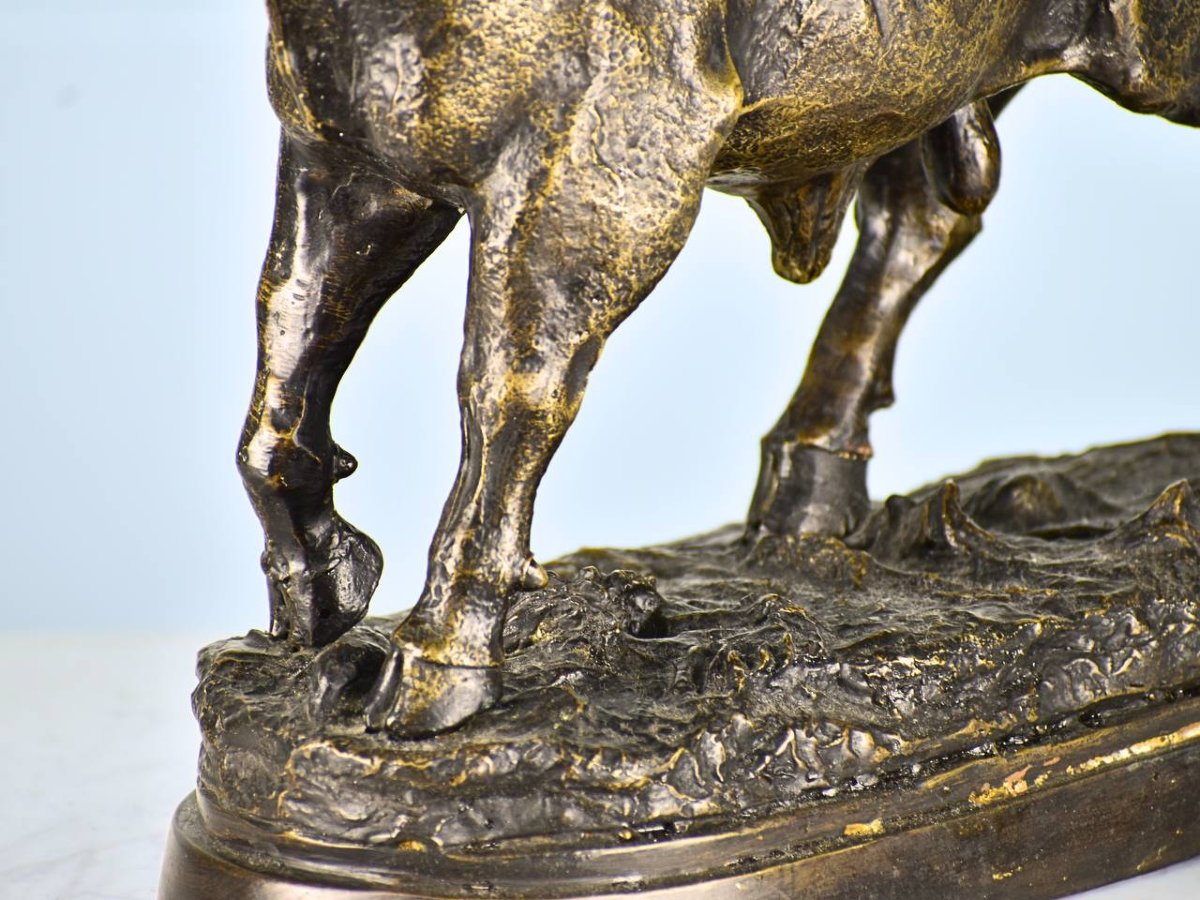 Christian Maas, Walking Bull. Patinated Bronze.-photo-4