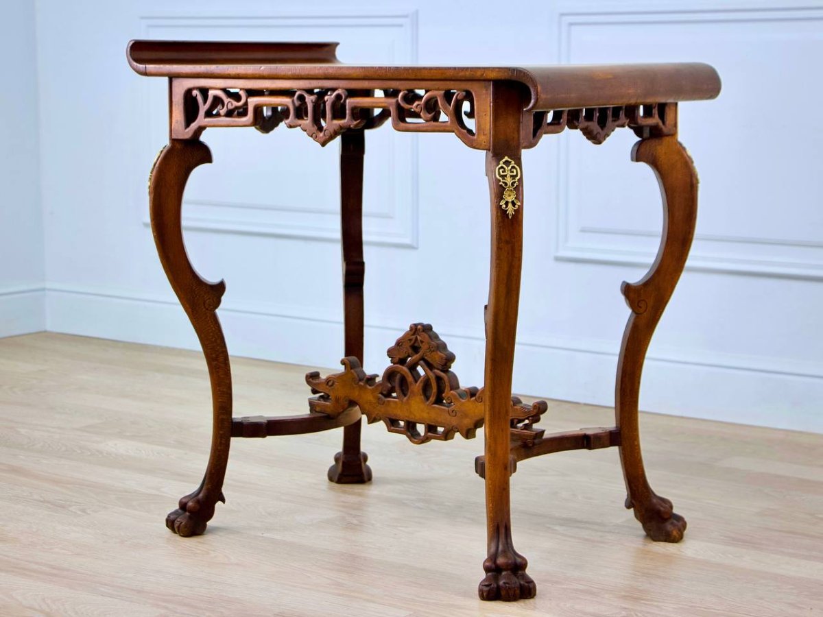 Center Table, Entrance Or Tea Table, Japonism Attributed To Gabriel Viardot-photo-4