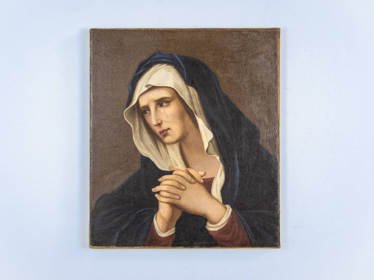 19th Century Italian Collection Madonna In Prayer.