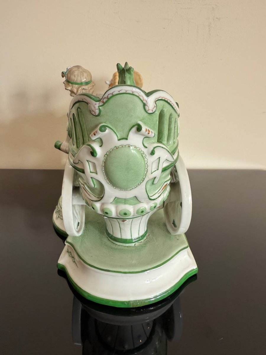 KPM BERLIN PORCELAINE ALLÉGORIE CHÉRUBIN - BÉLIER-photo-3