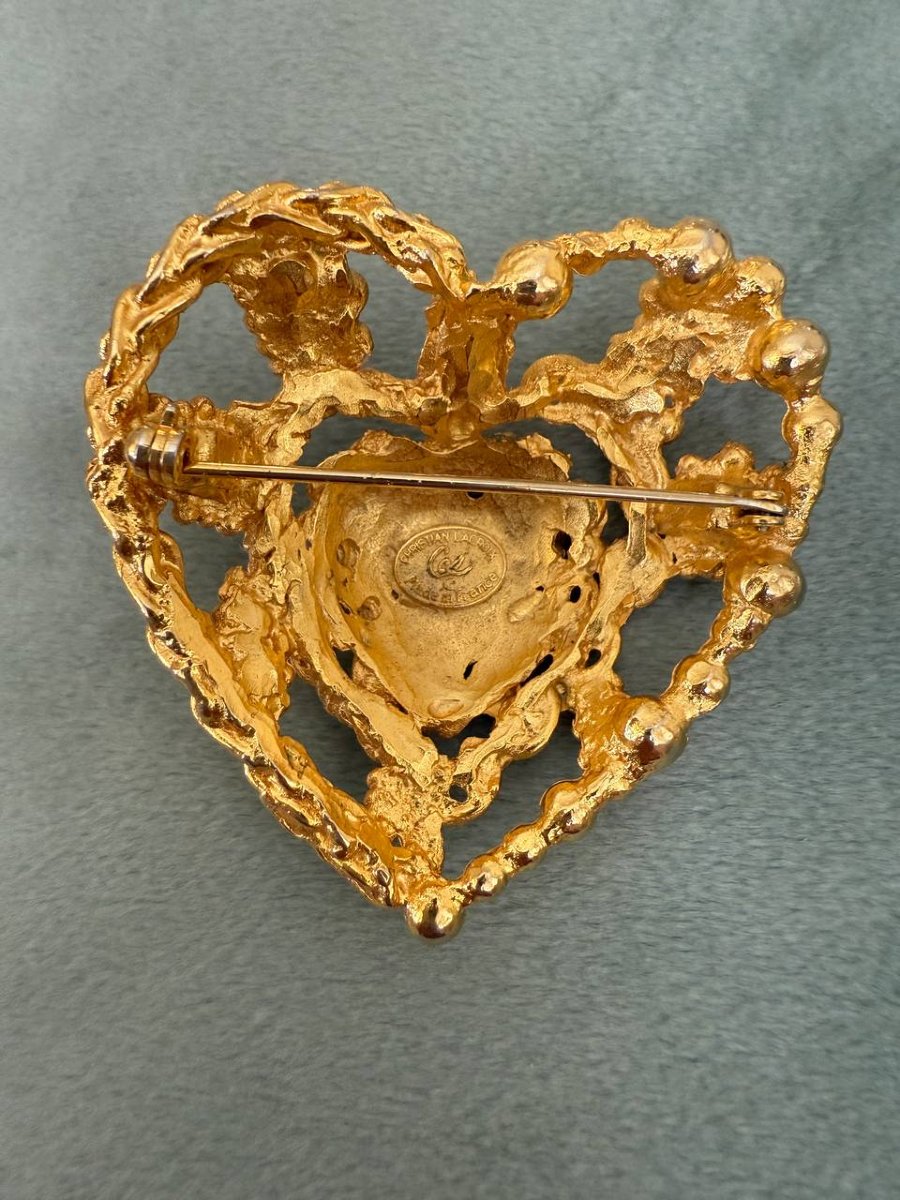 Christian Lacroix Vintage Heart Brooch-photo-1