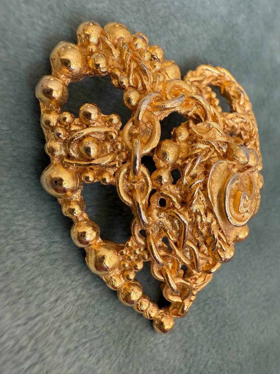 Christian Lacroix Vintage Heart Brooch-photo-5