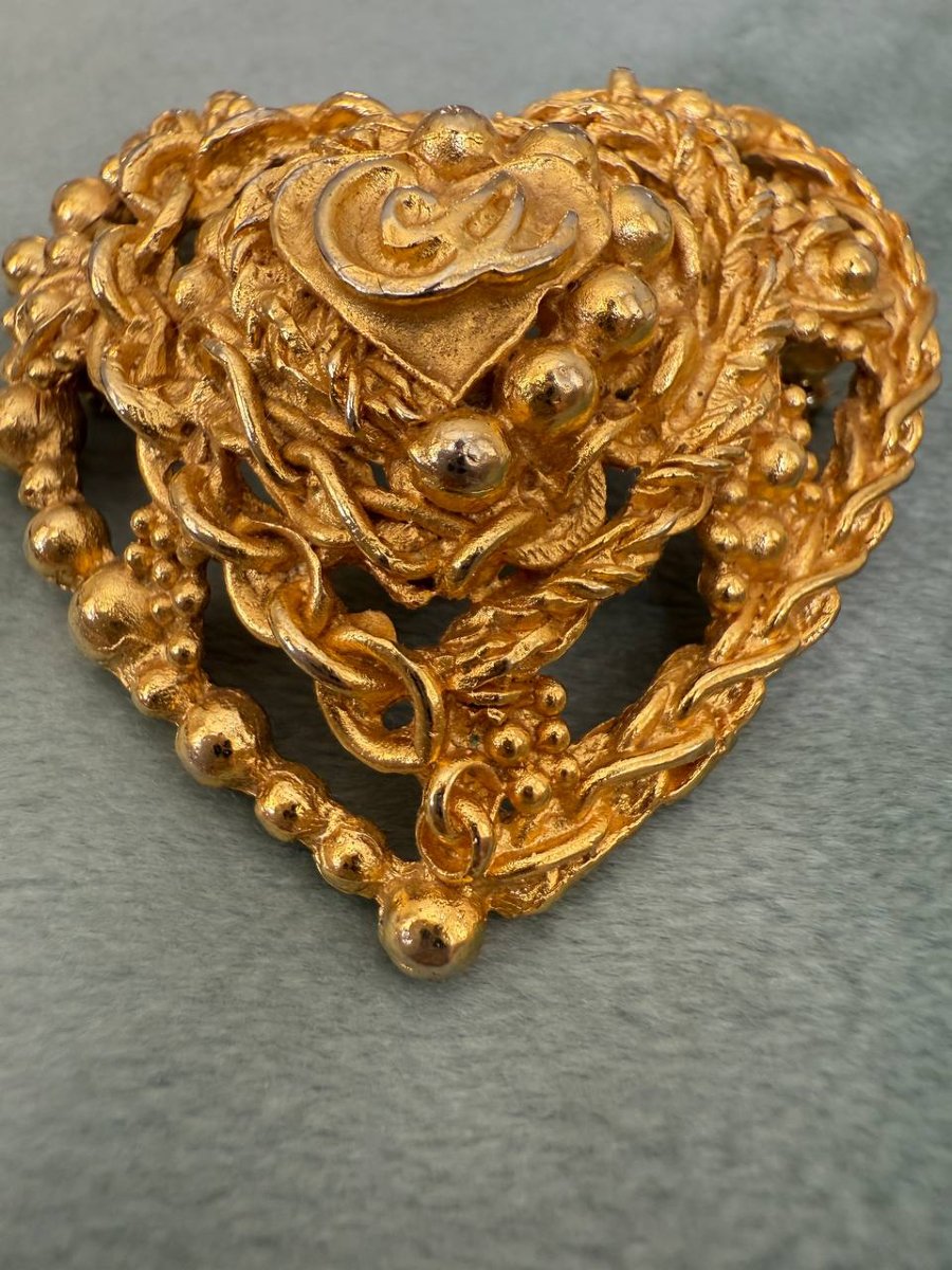 Christian Lacroix Vintage Heart Brooch-photo-6