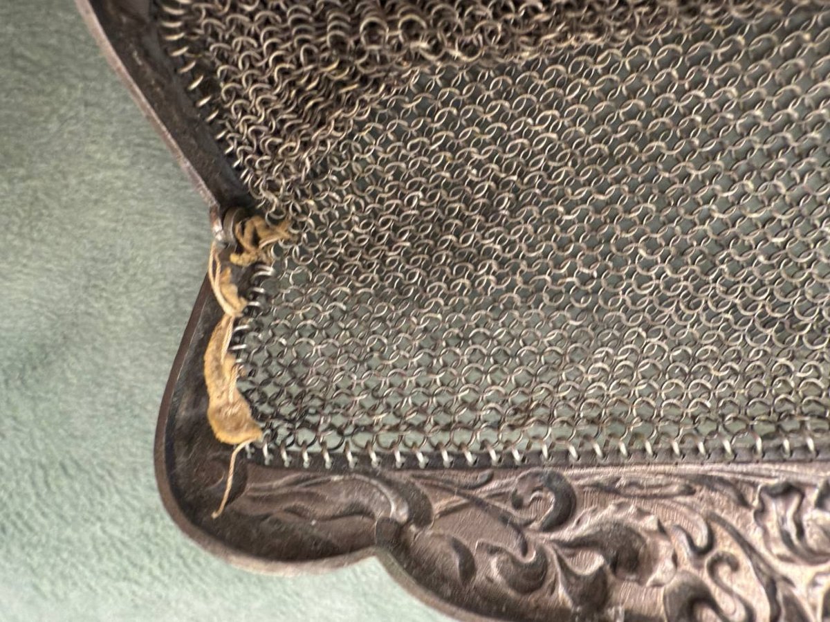 Sac à Main, Bourse , Aumoniere Porte-monnaie Du XIXe, Style Art Nouveau ,en Argent-photo-2