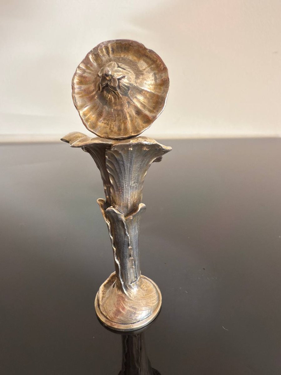 CACHET A CIRE , SCEAU , MONOGRAMMÉ EN Argent REPRÉSENTANT UN BUSTE DE FEMME , ART NOUVEAU.-photo-2