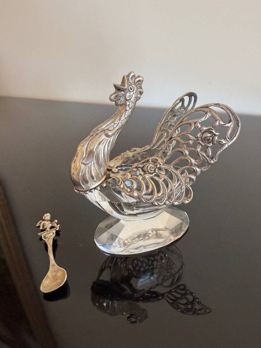 Coq en cristal et en argent 835-photo-2