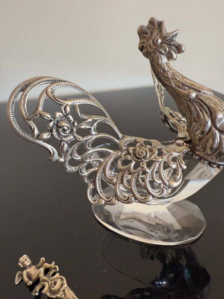 Coq en cristal et en argent 835-photo-1