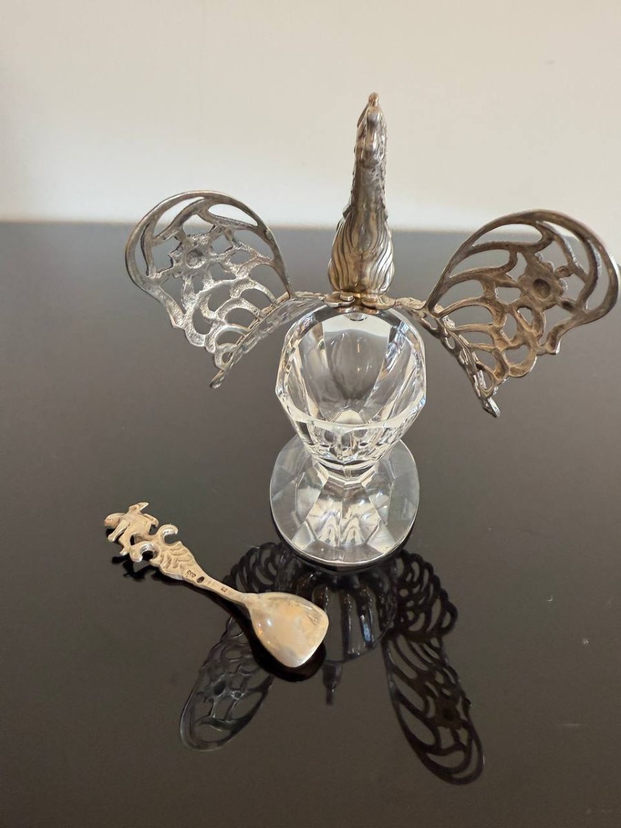 Coq en cristal et en argent 835-photo-4