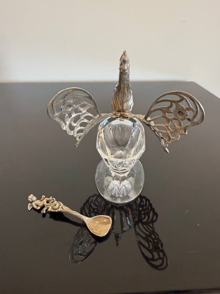 Coq en cristal et en argent 835-photo-5