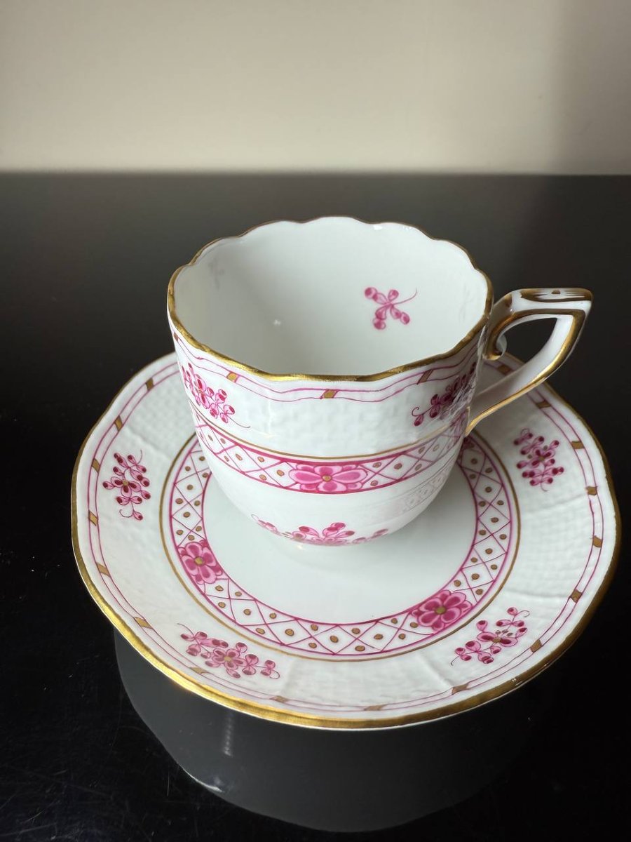 Tasse à café et soucoupe BOUQUET CHINOIS FRAMBOISE par Herend-photo-2