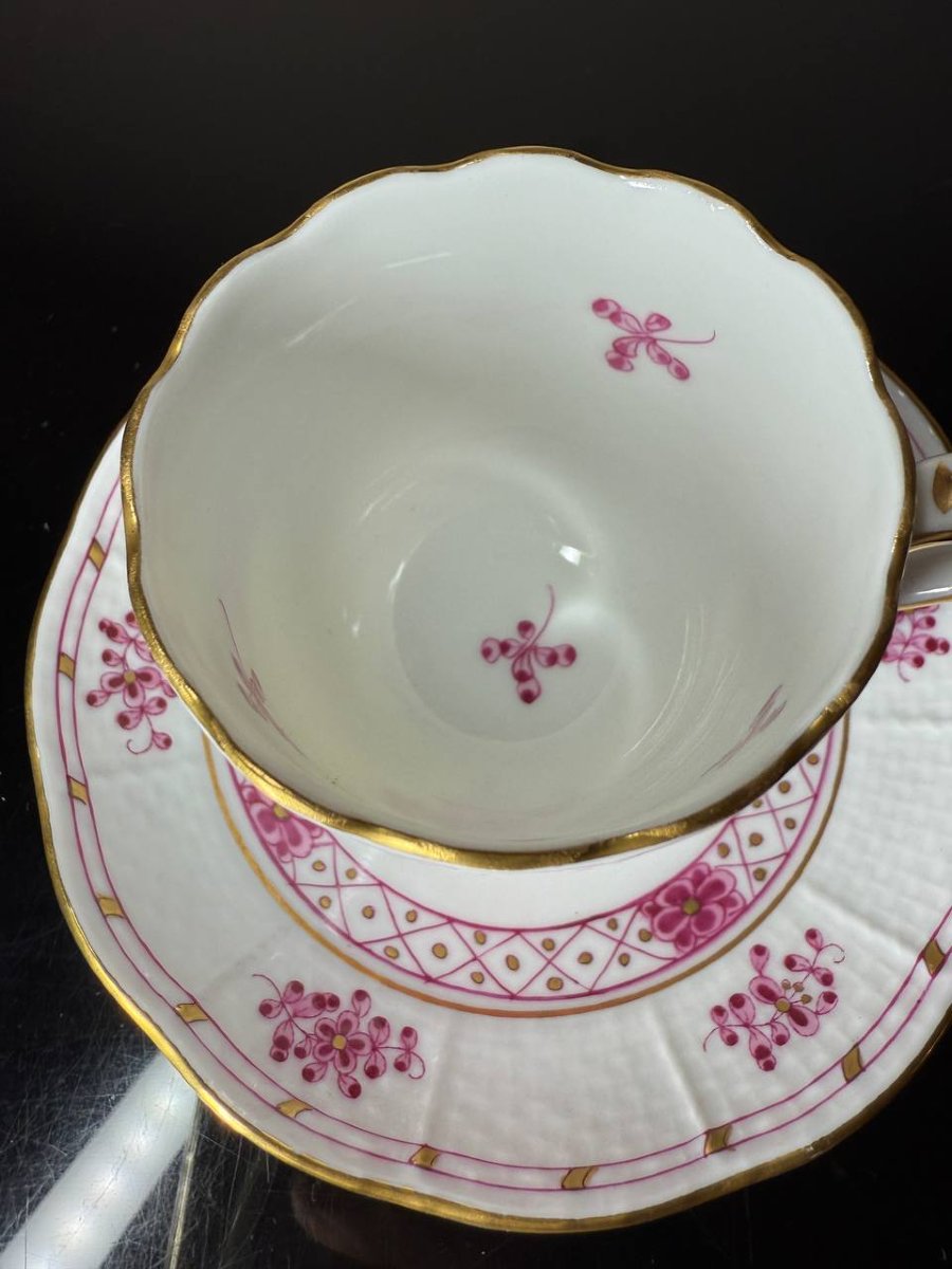 Tasse à café et soucoupe BOUQUET CHINOIS FRAMBOISE par Herend-photo-3