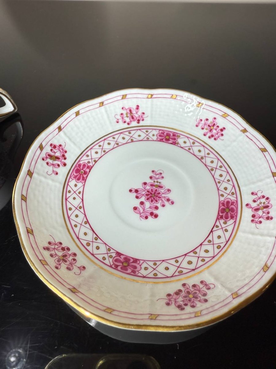 Tasse à café et soucoupe BOUQUET CHINOIS FRAMBOISE par Herend-photo-3