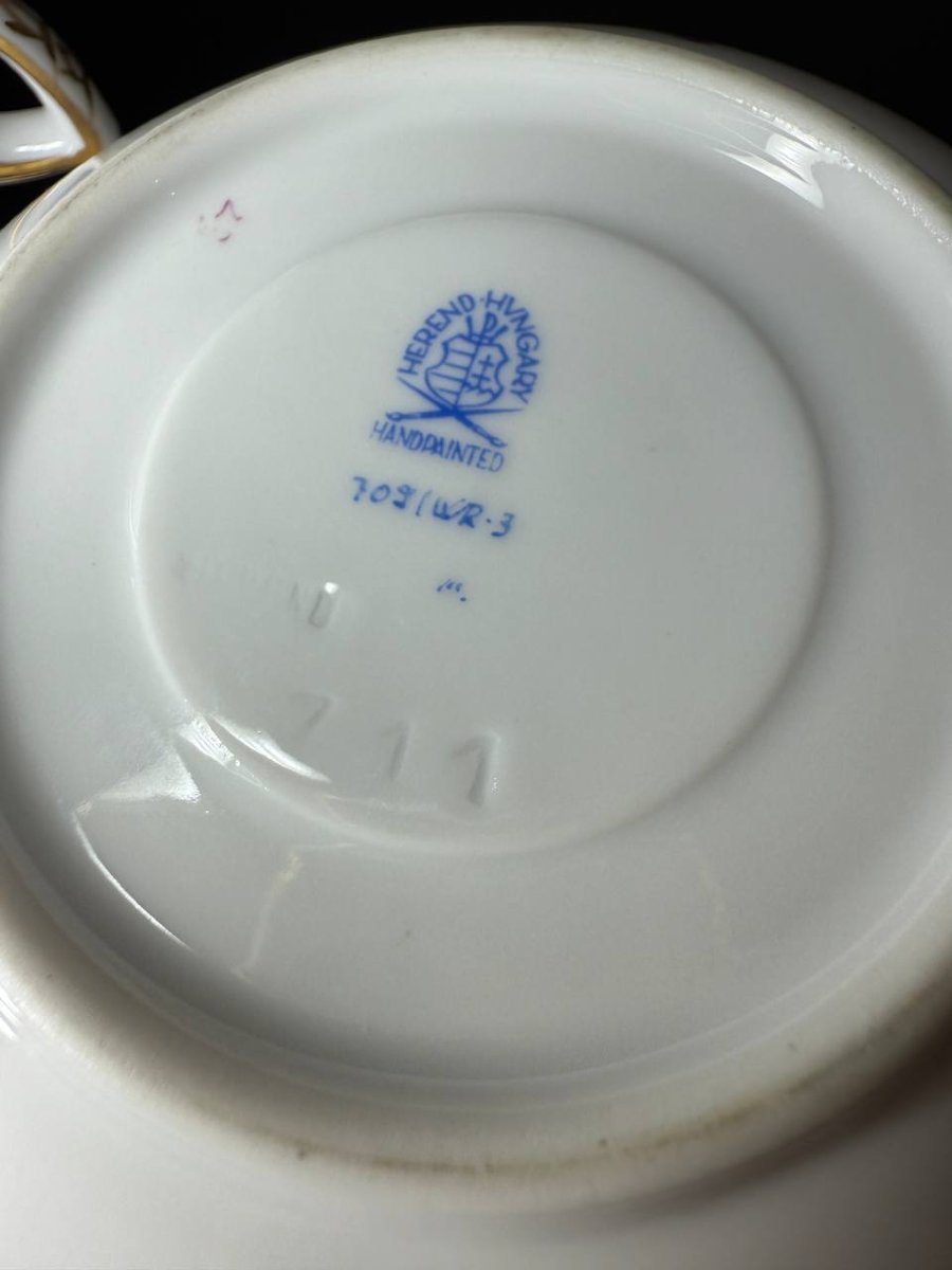 Tasse à café et soucoupe BOUQUET CHINOIS FRAMBOISE par Herend-photo-4