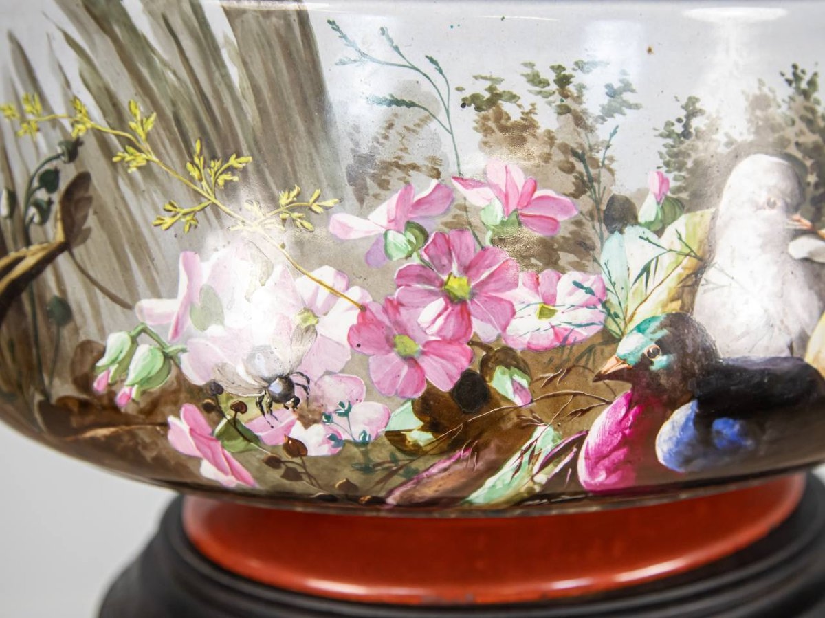 The Vase, The Planter, The Montereau Porcelain Planter (marked Lm & Cie) And Its Stand-photo-4