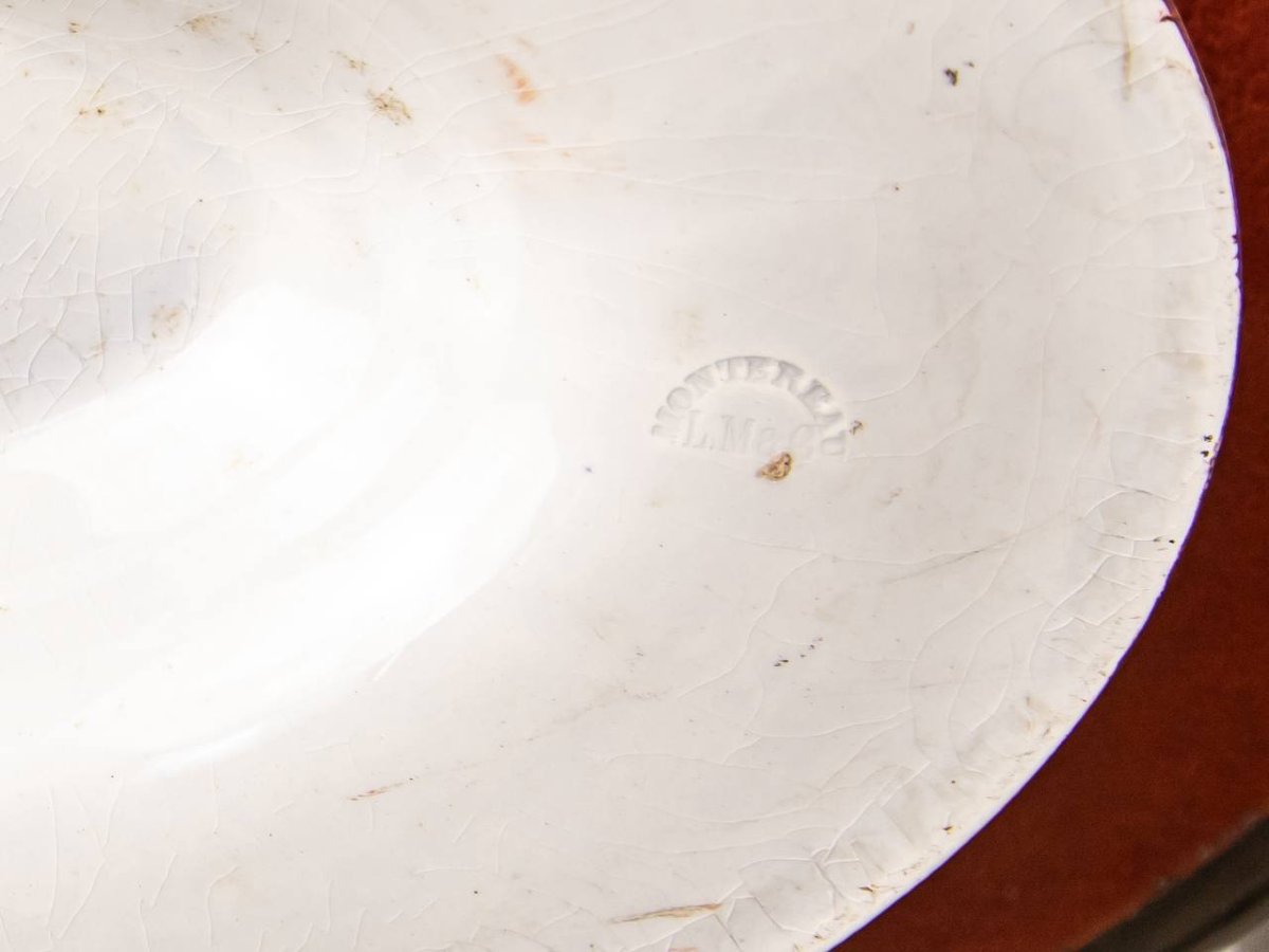 The Vase, The Planter, The Montereau Porcelain Planter (marked Lm & Cie) And Its Stand-photo-8