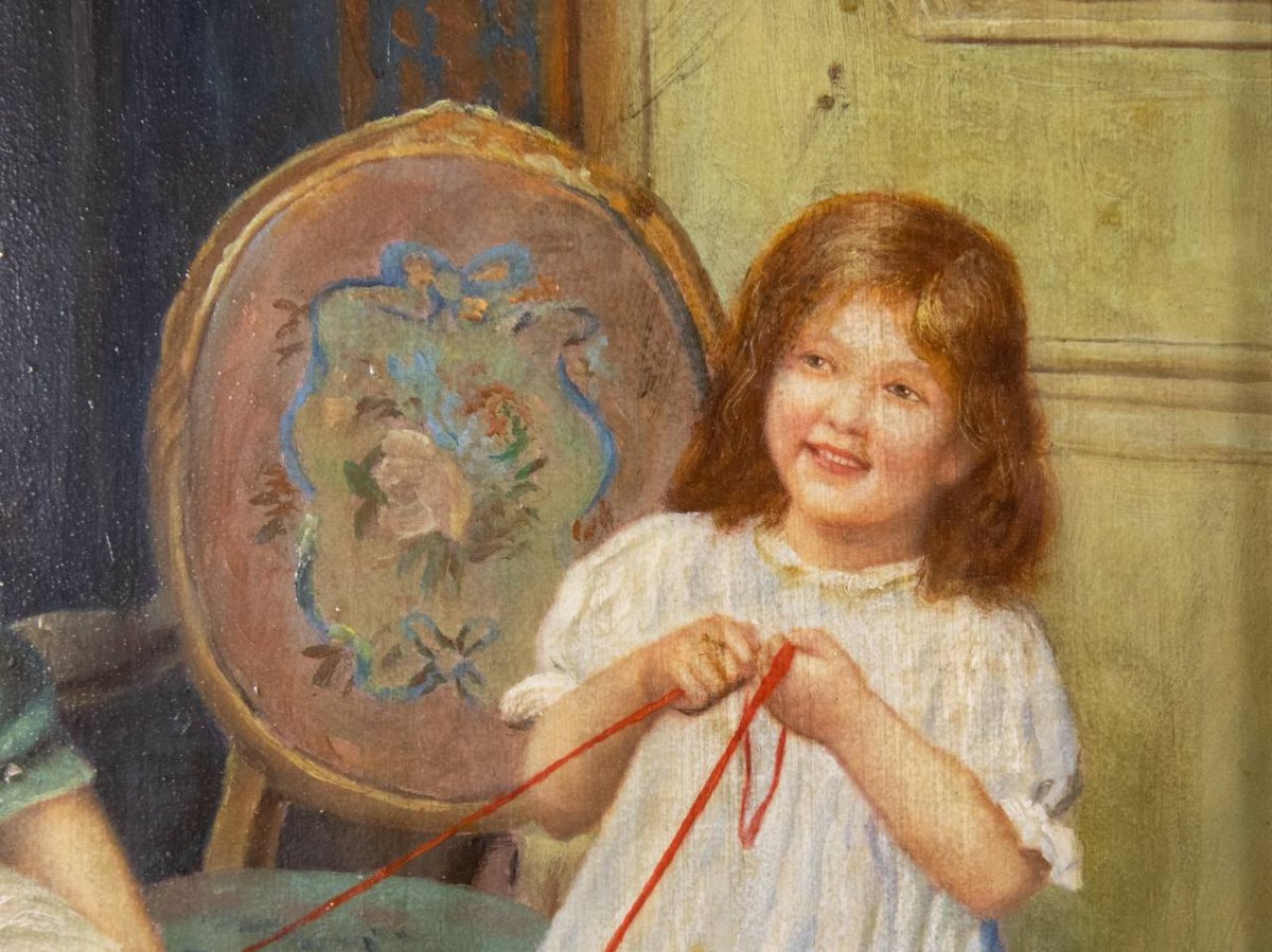 Peinture à l'huile victorienne , d’après Arthur John Elsley (Britannique)-photo-3