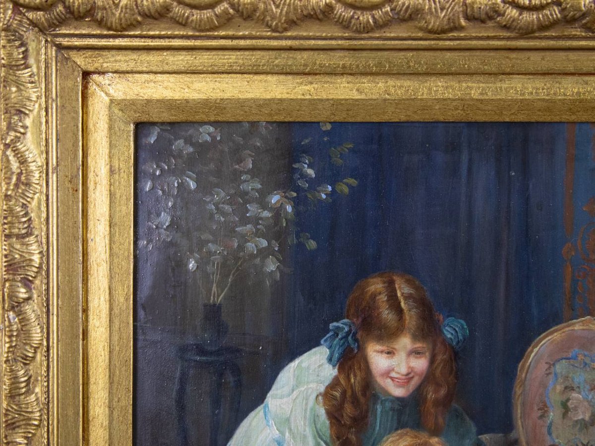 Peinture à l'huile victorienne , d’après Arthur John Elsley (Britannique)-photo-6